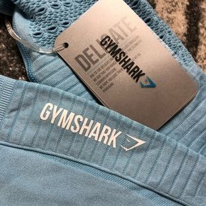Baby Blue Seamless Gum Shark Leggings S
